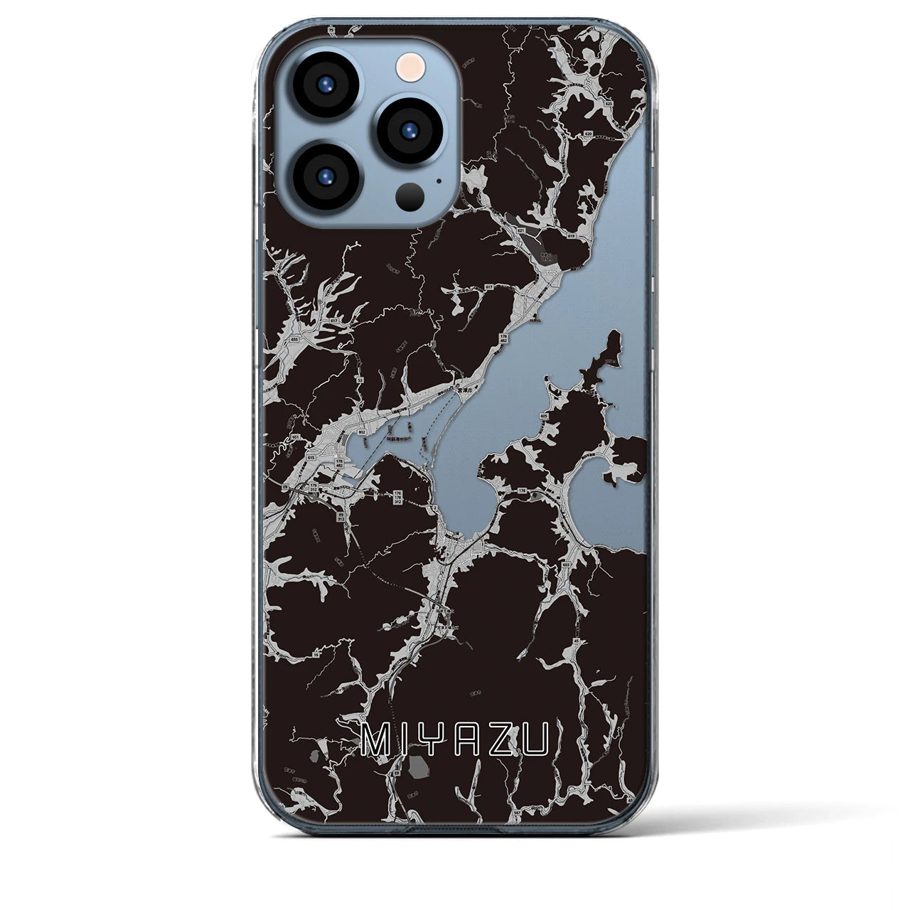 【宮津（京都府）】地図柄iPhoneケース（クリアタイプ）