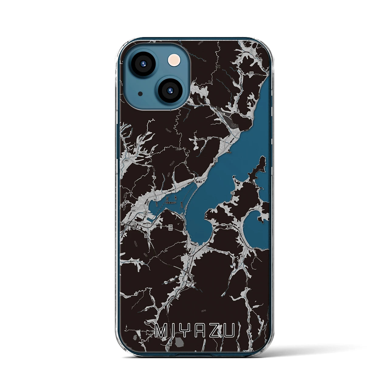 【宮津（京都府）】地図柄iPhoneケース（クリアタイプ）