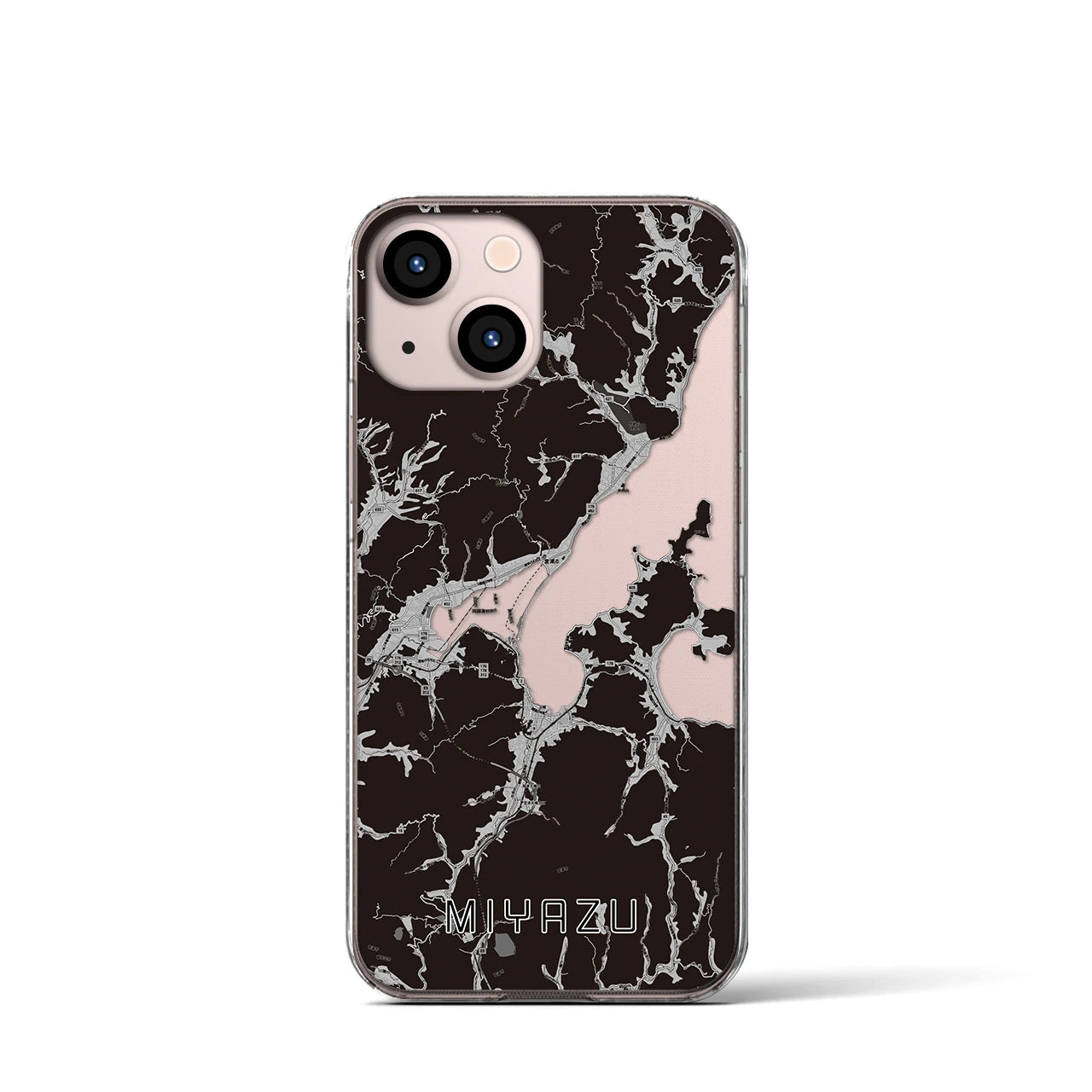 【宮津（京都府）】地図柄iPhoneケース（クリアタイプ）