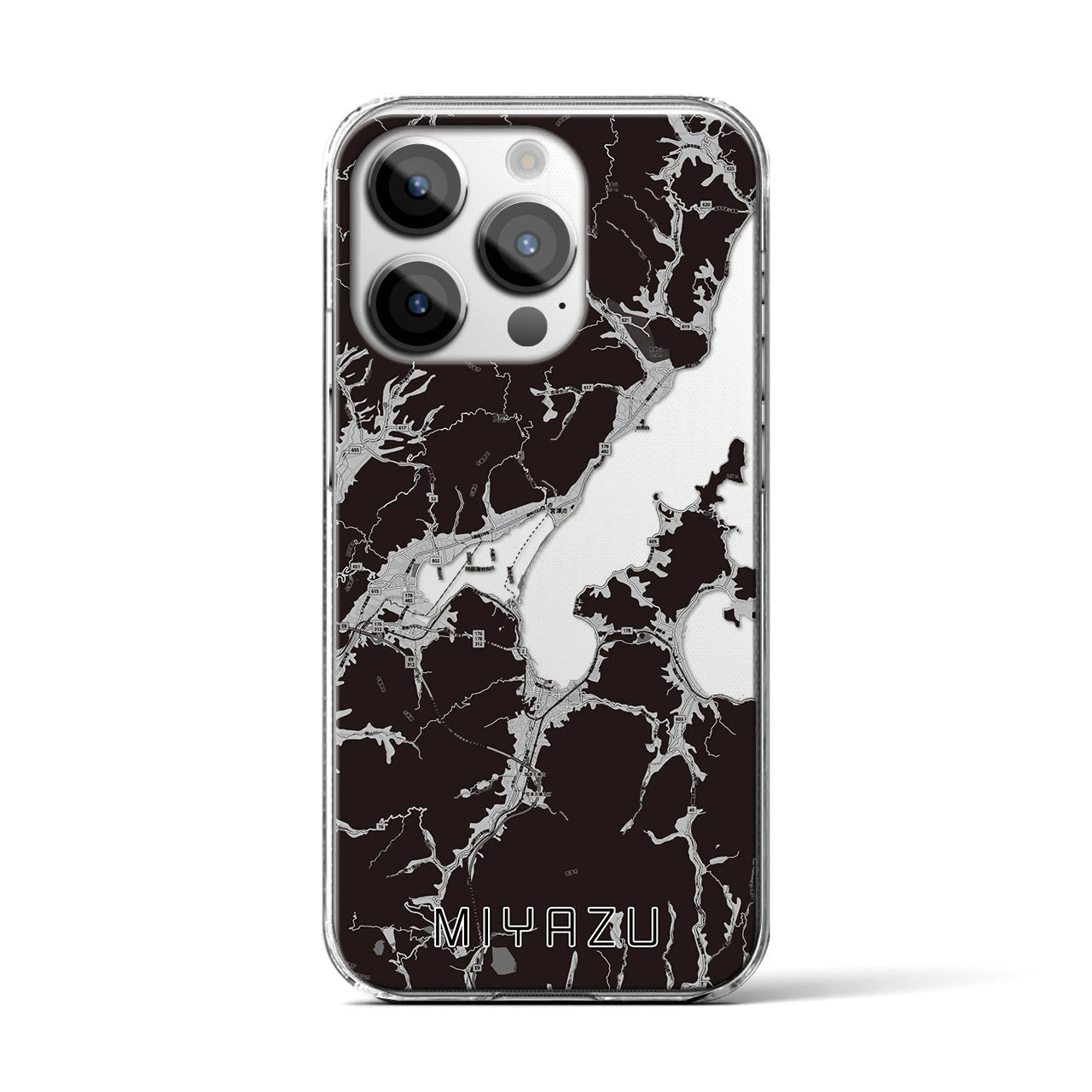 【宮津（京都府）】地図柄iPhoneケース（クリアタイプ）