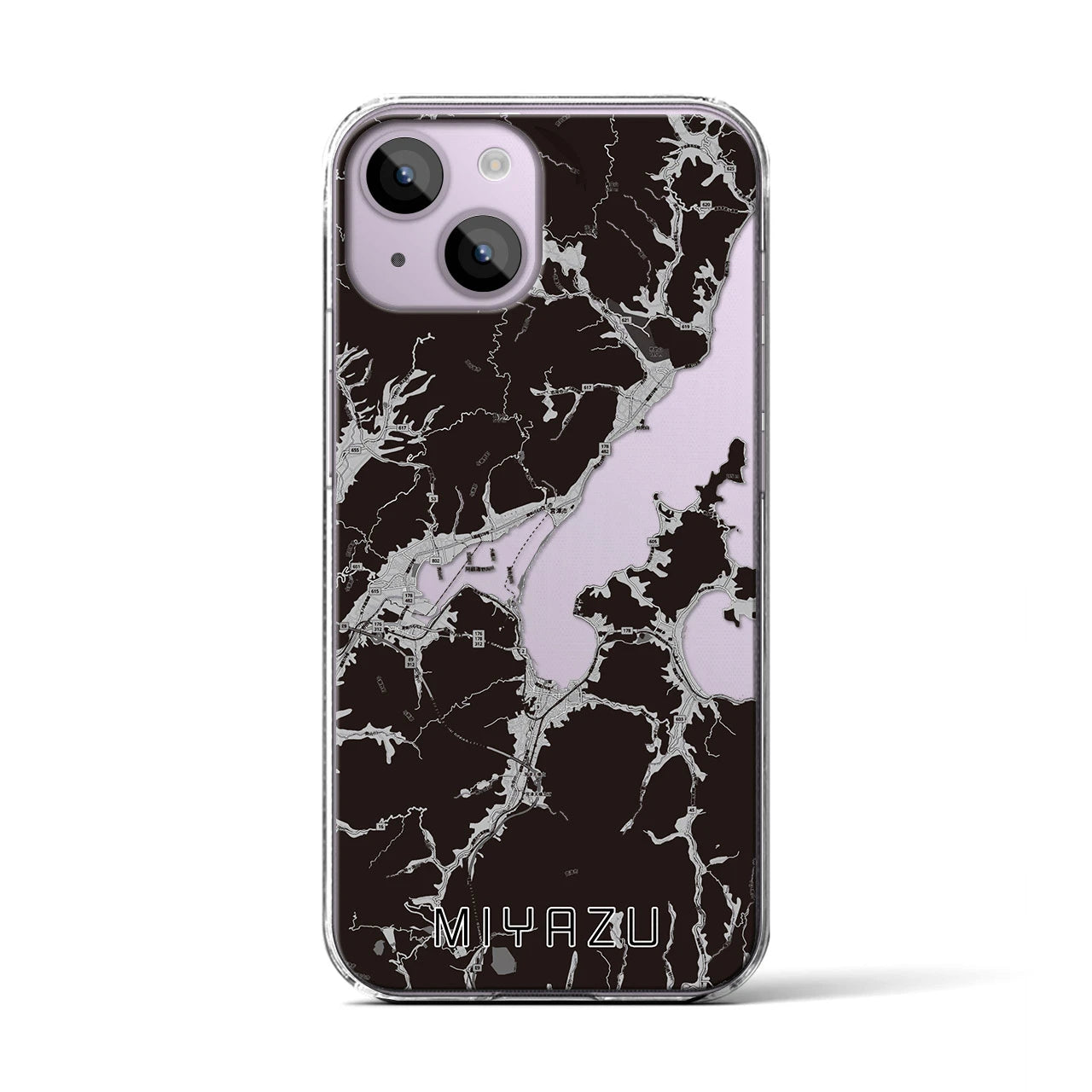 【宮津（京都府）】地図柄iPhoneケース（クリアタイプ）