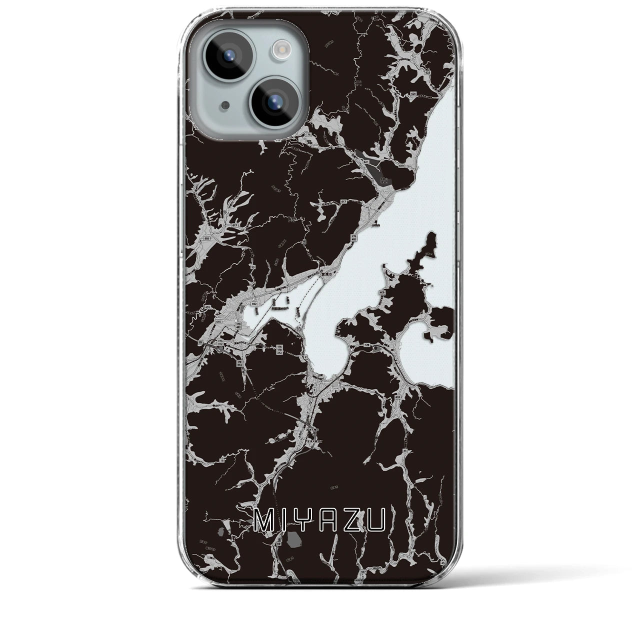 【宮津（京都府）】地図柄iPhoneケース（クリアタイプ）