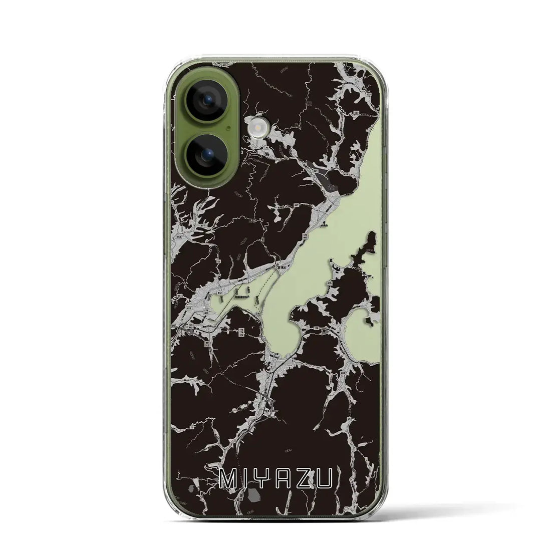 【宮津（京都府）】地図柄iPhoneケース（クリアタイプ）モノトーン・iPhone 17 Pro Max 用