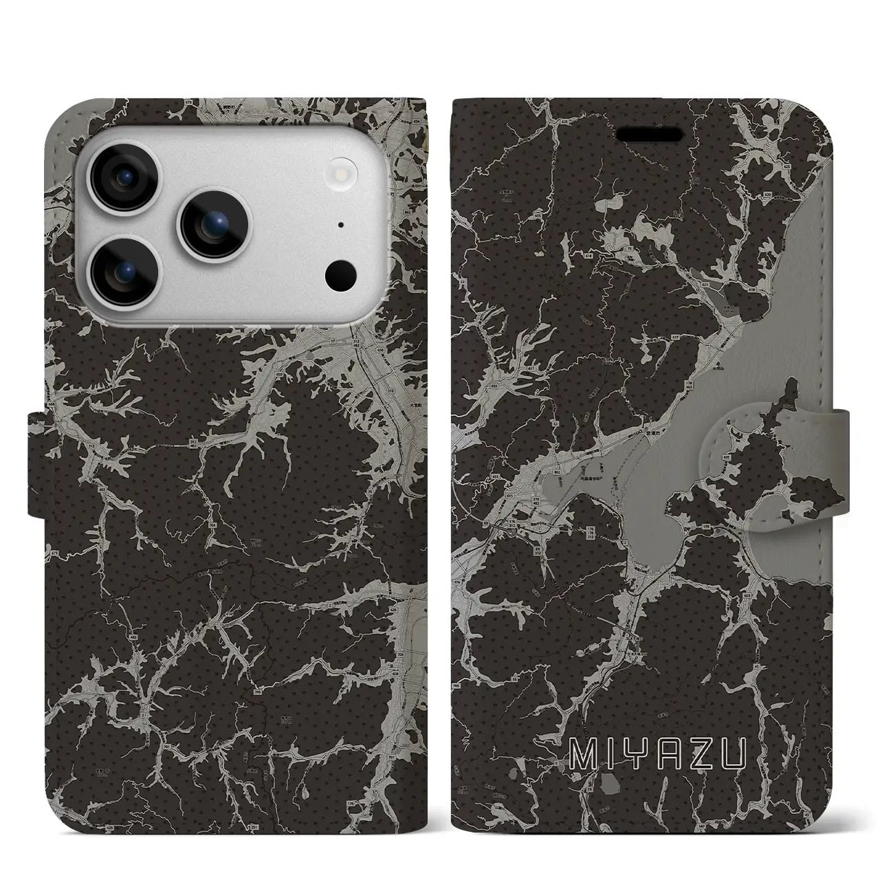 【宮津（京都府）】地図柄iPhoneケース（手帳タイプ）