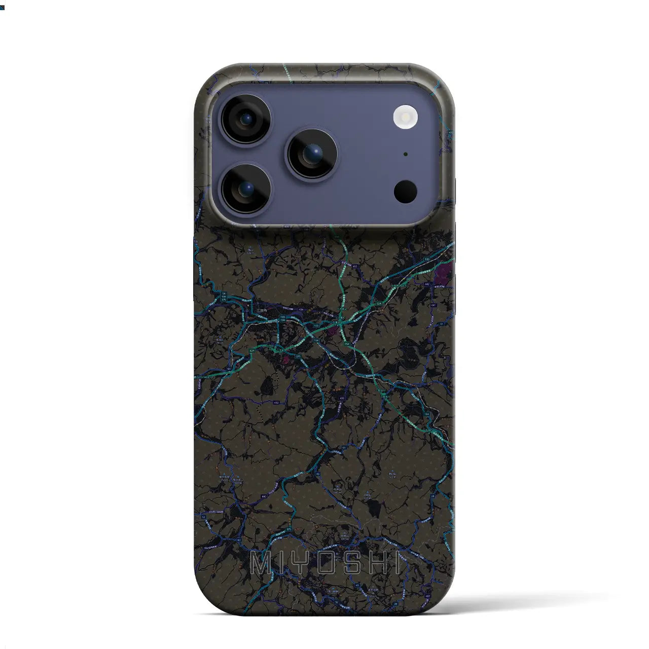 【三次（広島県）】地図柄iPhoneケース（バックカバータイプ）