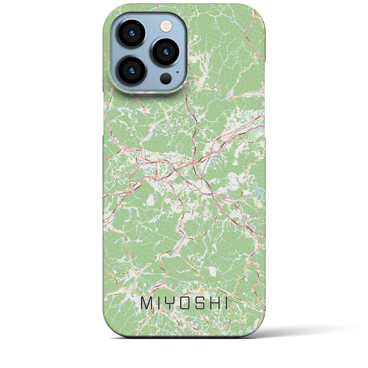 【三次（広島県）】地図柄iPhoneケース（バックカバータイプ）