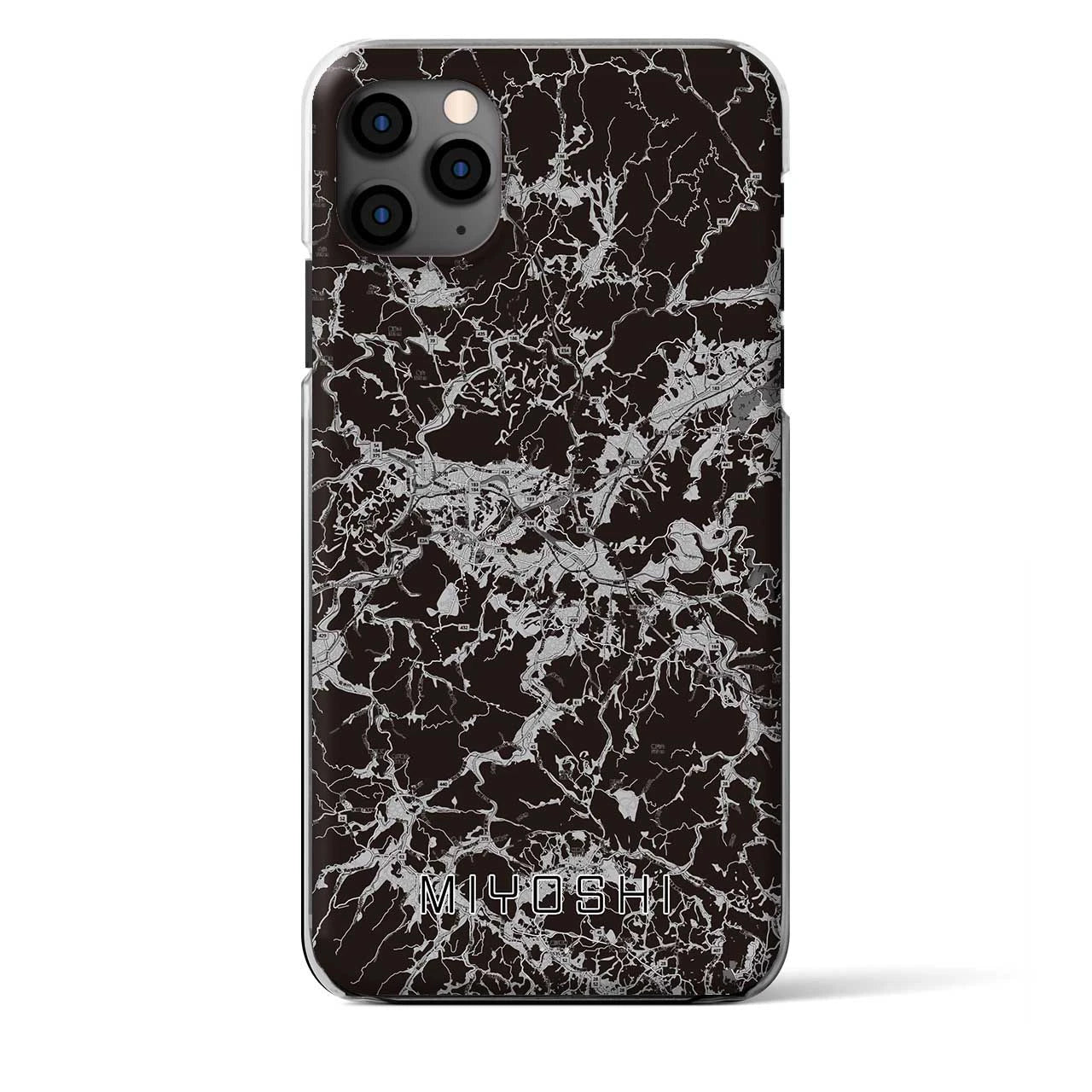 【三次（広島県）】地図柄iPhoneケース（クリアタイプ）