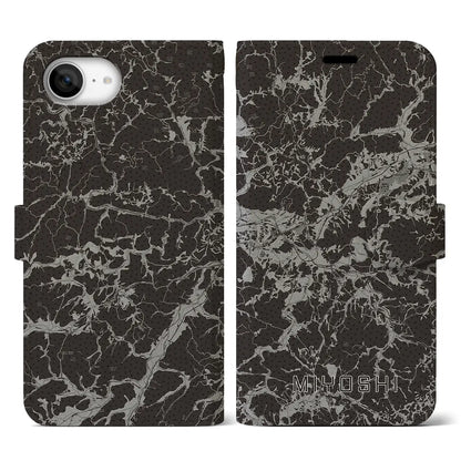 【三次（広島県）】地図柄iPhoneケース（手帳タイプ）