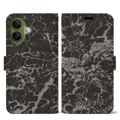 【三次（広島県）】地図柄iPhoneケース（手帳タイプ）