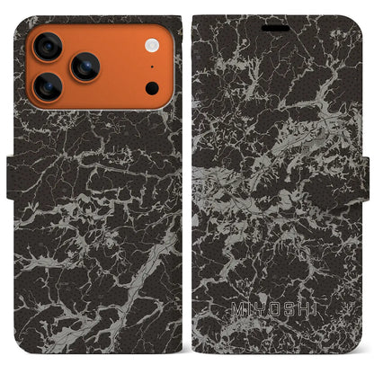 【三次（広島県）】地図柄iPhoneケース（手帳タイプ）