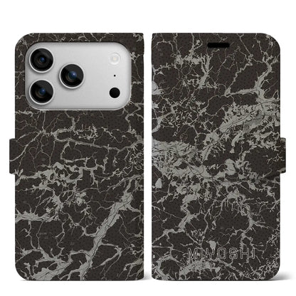 【三次（広島県）】地図柄iPhoneケース（手帳タイプ）