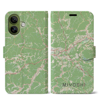 【三次（広島県）】地図柄iPhoneケース（手帳タイプ）