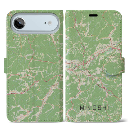 【三次（広島県）】地図柄iPhoneケース（手帳タイプ）