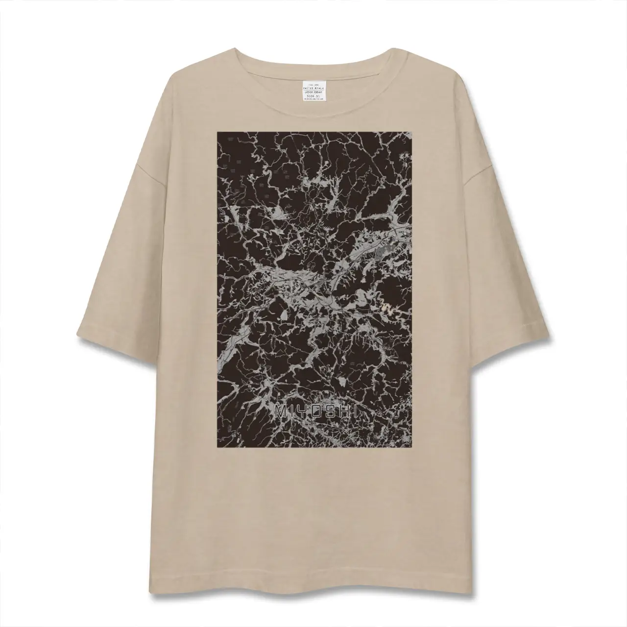 【三次（広島県）】地図柄ビッグシルエットTシャツ