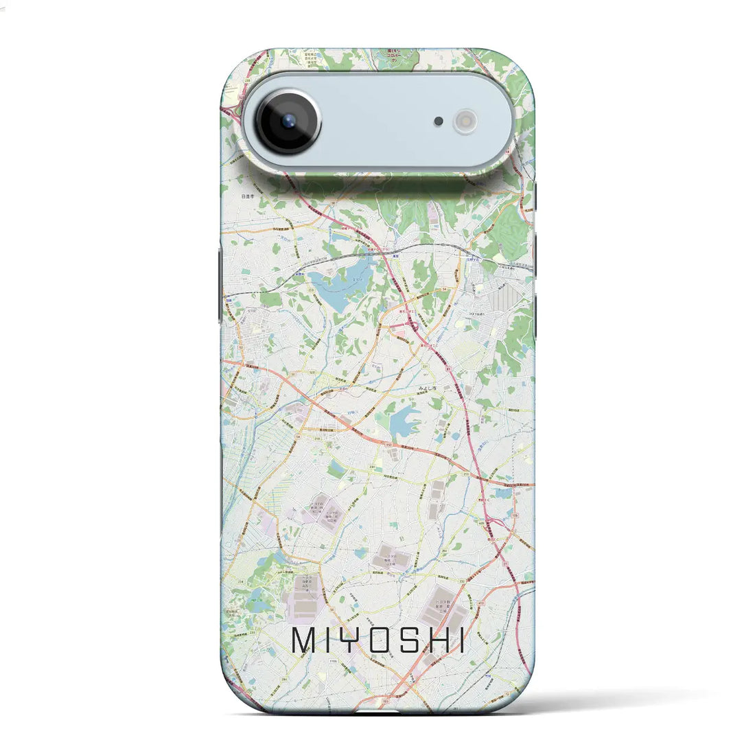 【みよし（愛知県）】地図柄iPhoneケース（バックカバータイプ）ブラック・iPhone 17 Pro Max 用