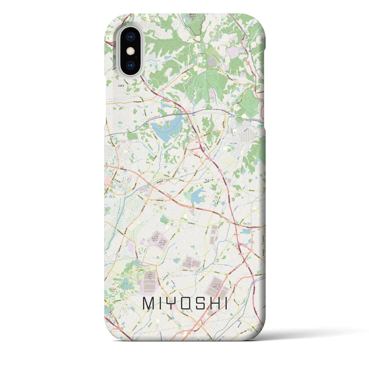 【みよし（愛知県）】地図柄iPhoneケース（バックカバータイプ）