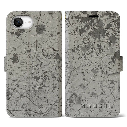 【みよし（愛知県）】地図柄iPhoneケース（手帳タイプ）