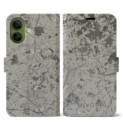 【みよし（愛知県）】地図柄iPhoneケース（手帳タイプ）