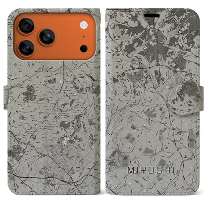 【みよし（愛知県）】地図柄iPhoneケース（手帳タイプ）