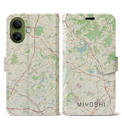 【みよし（愛知県）】地図柄iPhoneケース（手帳タイプ）