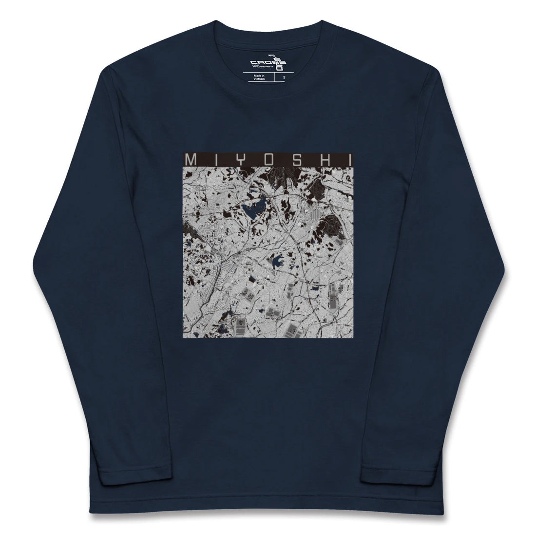 【みよし(愛知県)】地図柄ロングスリーブTシャツ