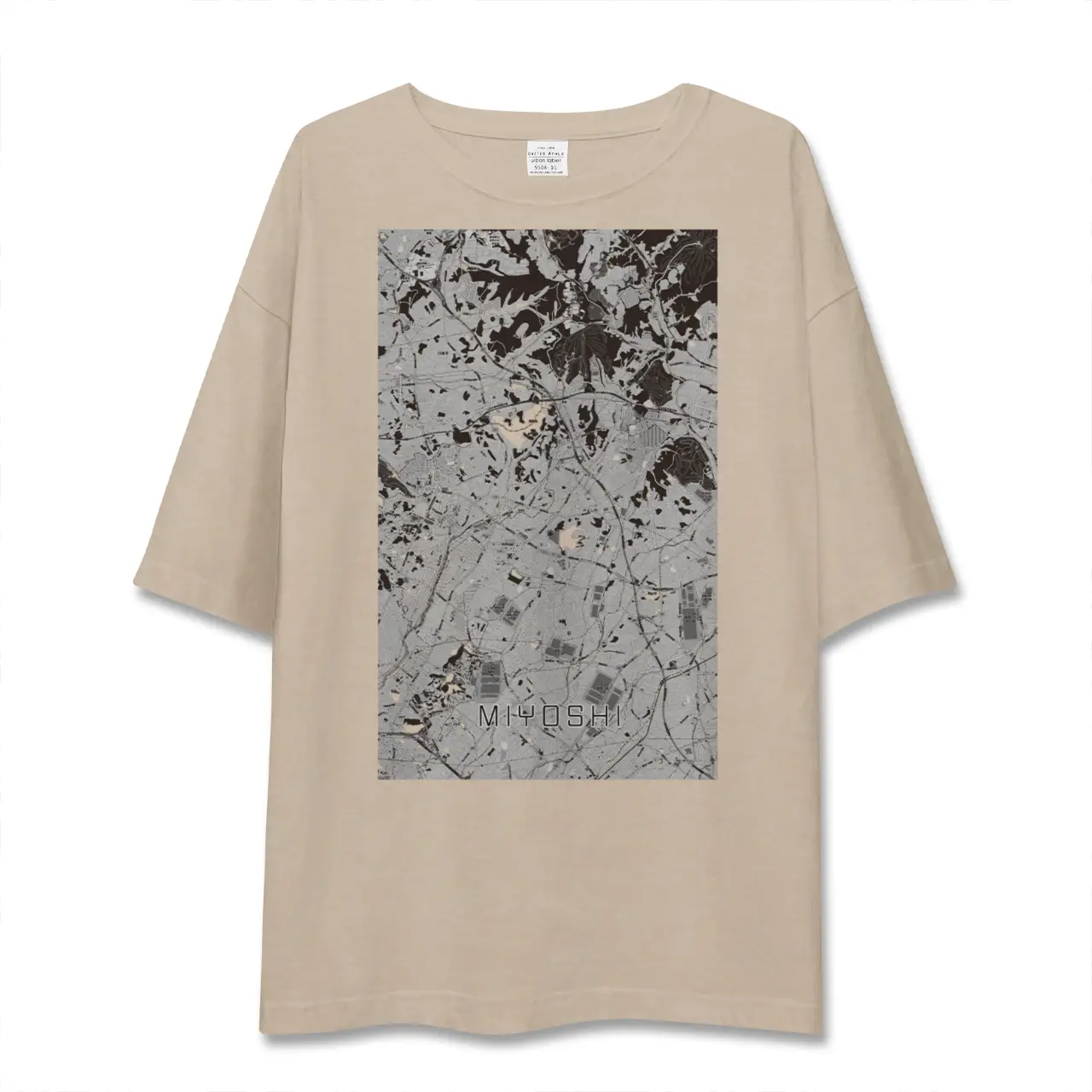 【みよし（愛知県）】地図柄ビッグシルエットTシャツ