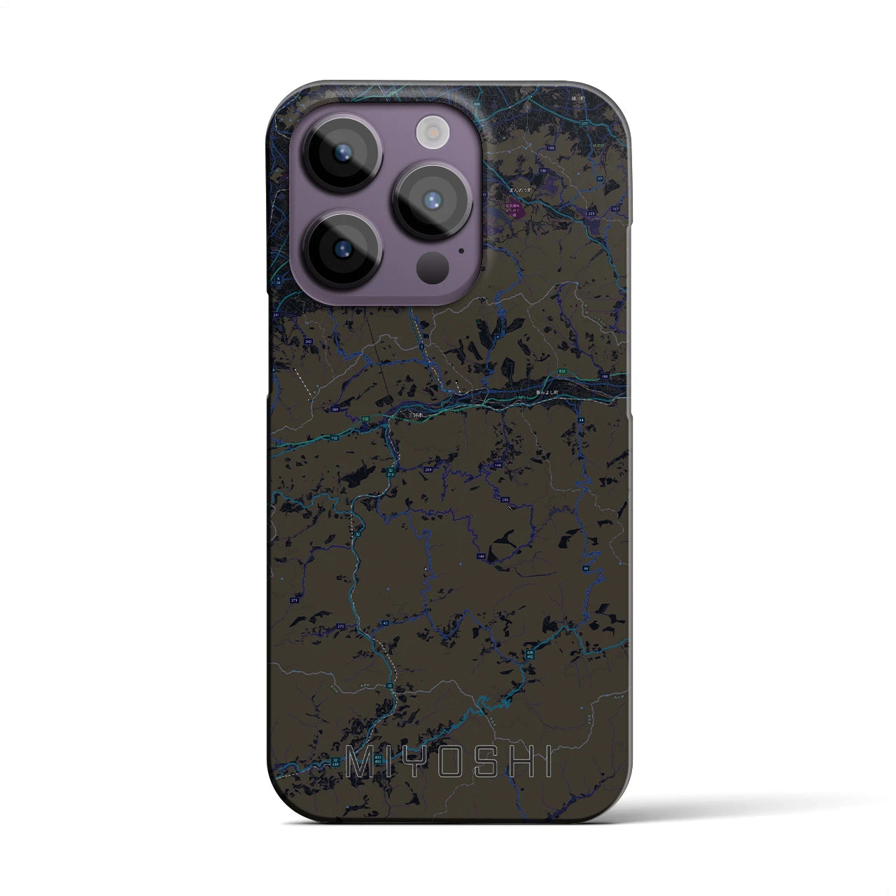 【三好（徳島県）】地図柄iPhoneケース（バックカバータイプ）