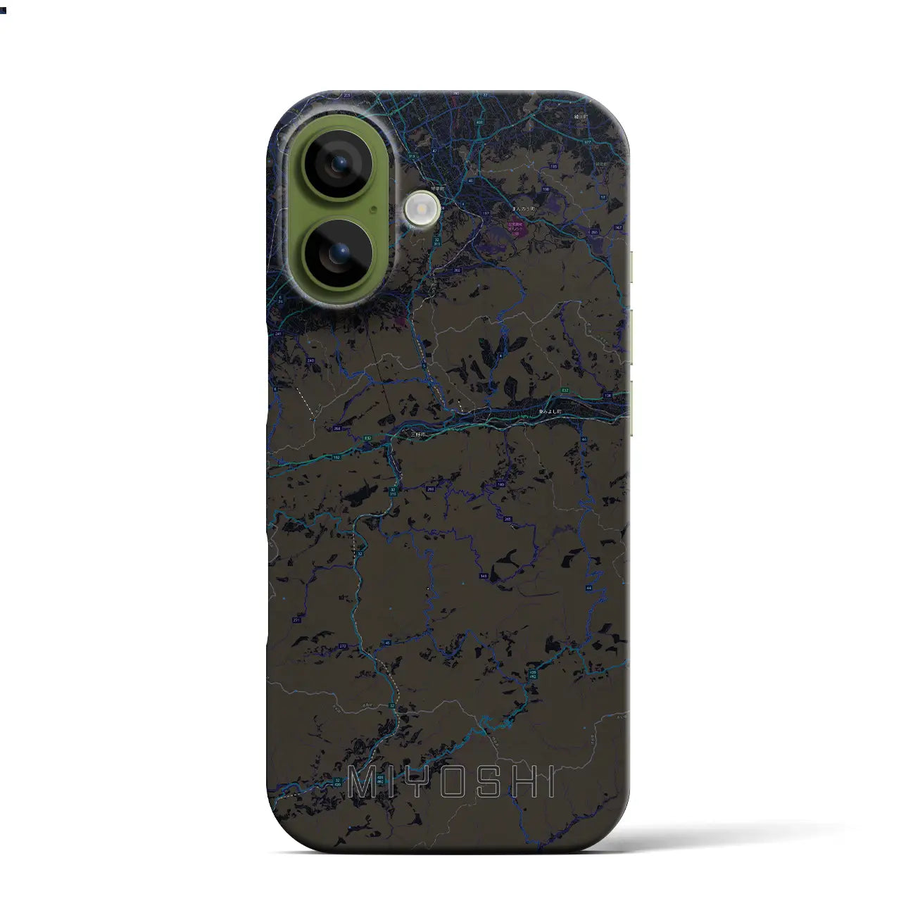 【三好（徳島県）】地図柄iPhoneケース（バックカバータイプ）