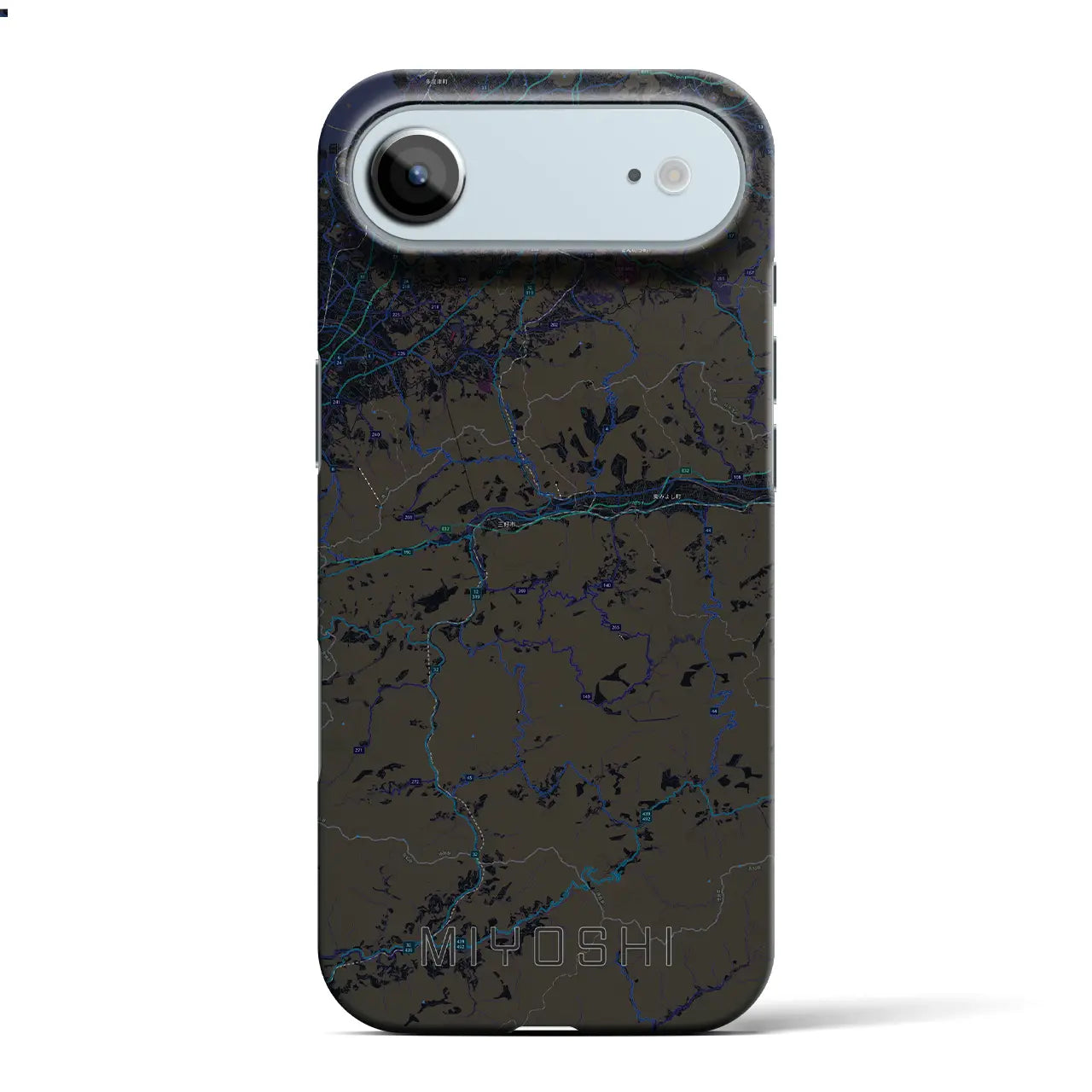 【三好（徳島県）】地図柄iPhoneケース（バックカバータイプ）