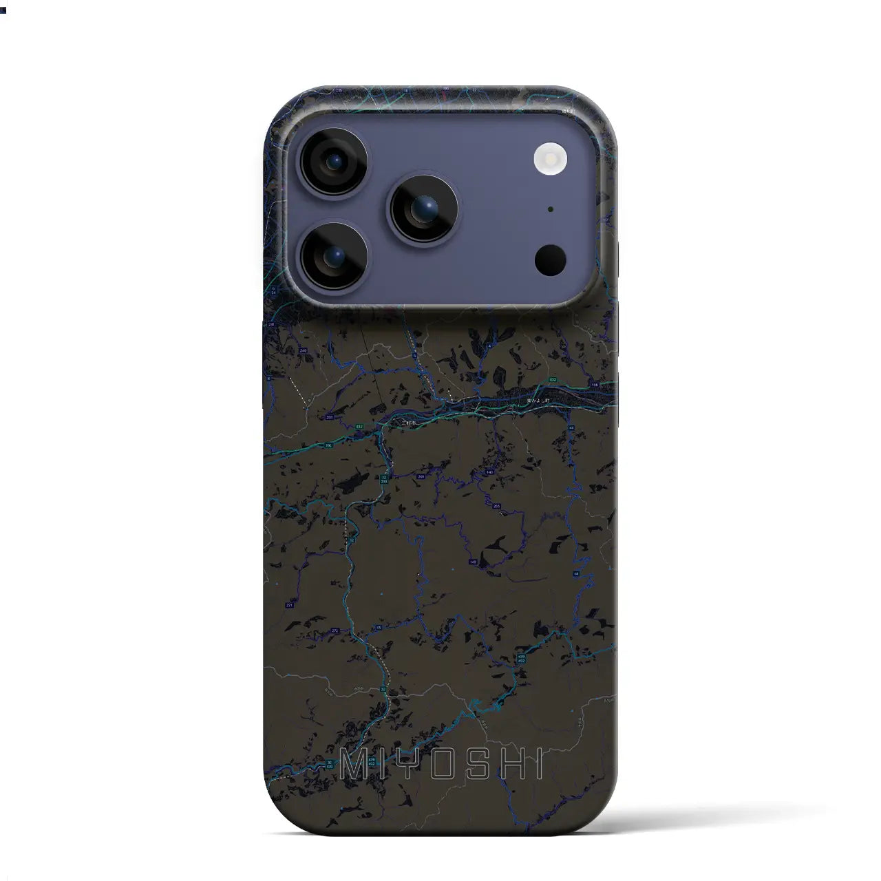 【三好（徳島県）】地図柄iPhoneケース（バックカバータイプ）