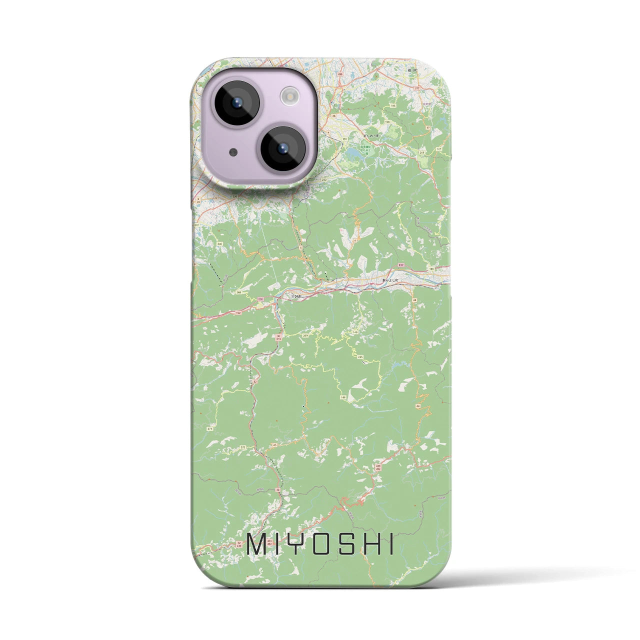 【三好（徳島県）】地図柄iPhoneケース（バックカバータイプ）