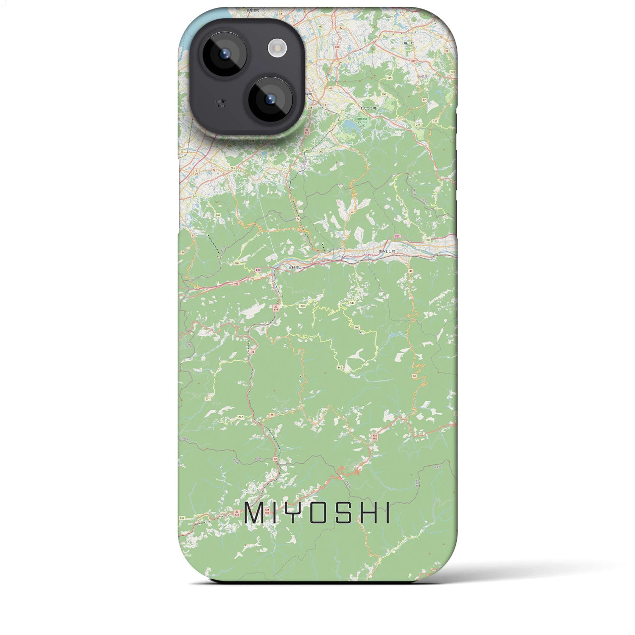 【三好（徳島県）】地図柄iPhoneケース（バックカバータイプ）
