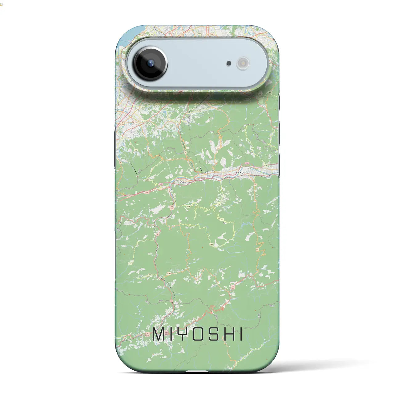 【三好（徳島県）】地図柄iPhoneケース（バックカバータイプ）