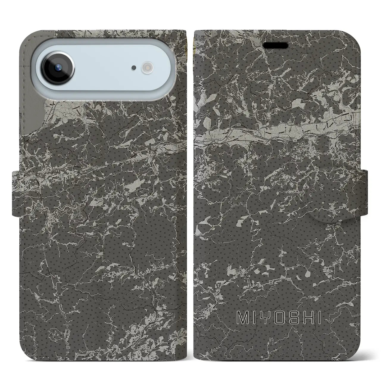 【三好（徳島県）】地図柄iPhoneケース（手帳タイプ）