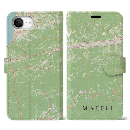 【三好（徳島県）】地図柄iPhoneケース（手帳タイプ）