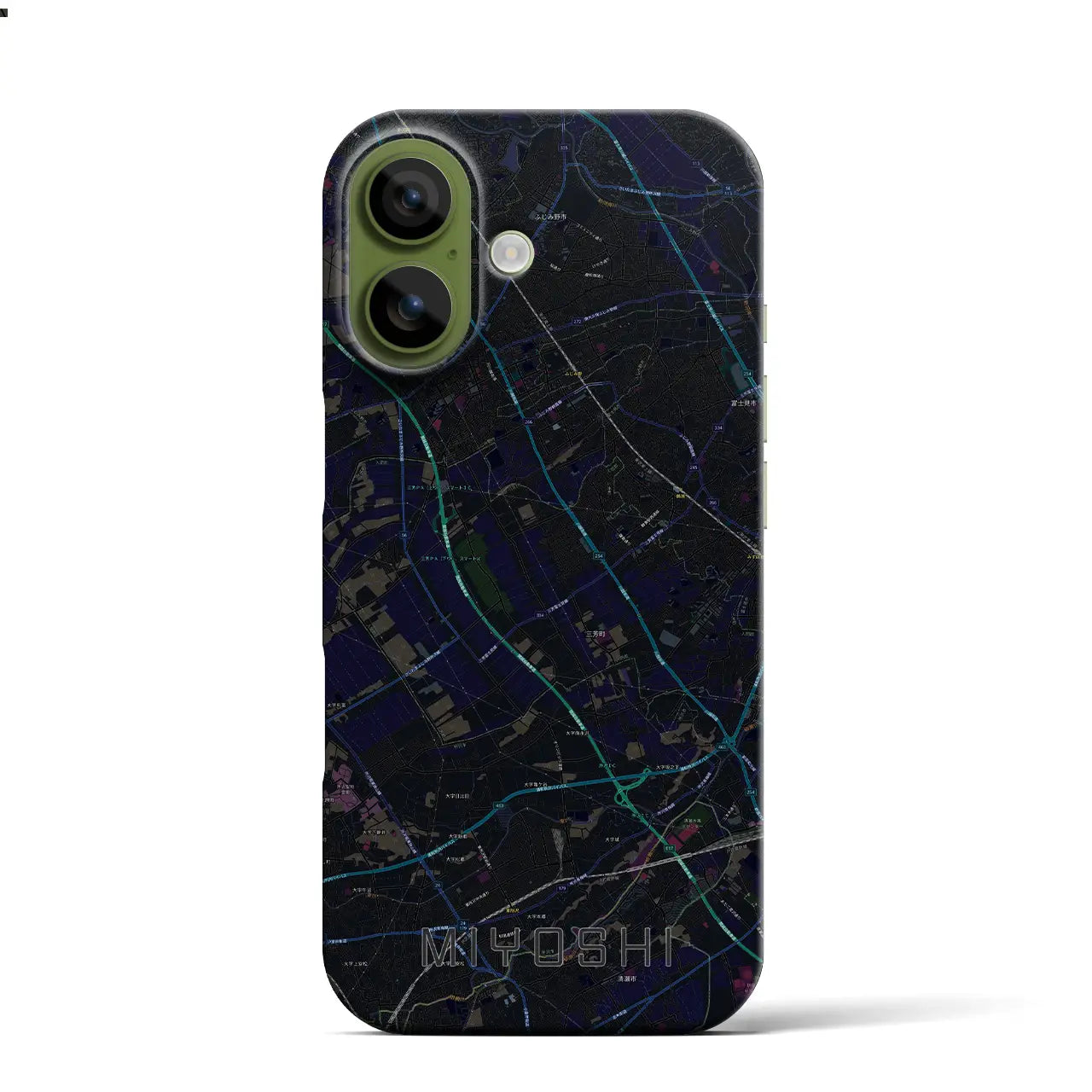 【三芳（埼玉県）】地図柄iPhoneケース（バックカバータイプ）