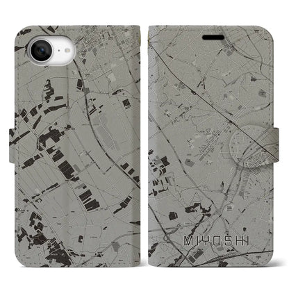 【三芳（埼玉県）】地図柄iPhoneケース（手帳タイプ）