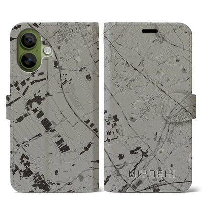 【三芳（埼玉県）】地図柄iPhoneケース（手帳タイプ）