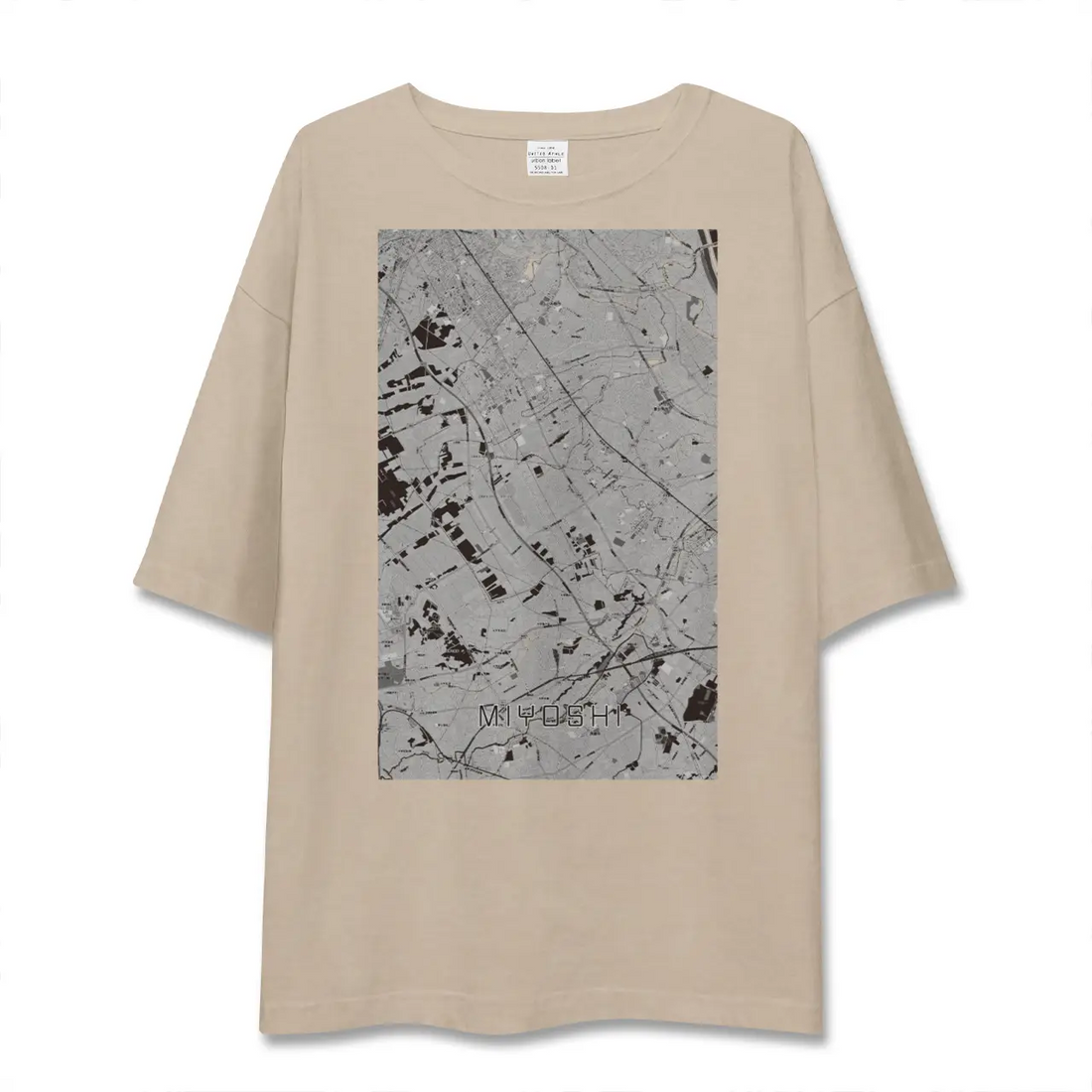 【三芳（埼玉県）】地図柄ビッグシルエットTシャツ