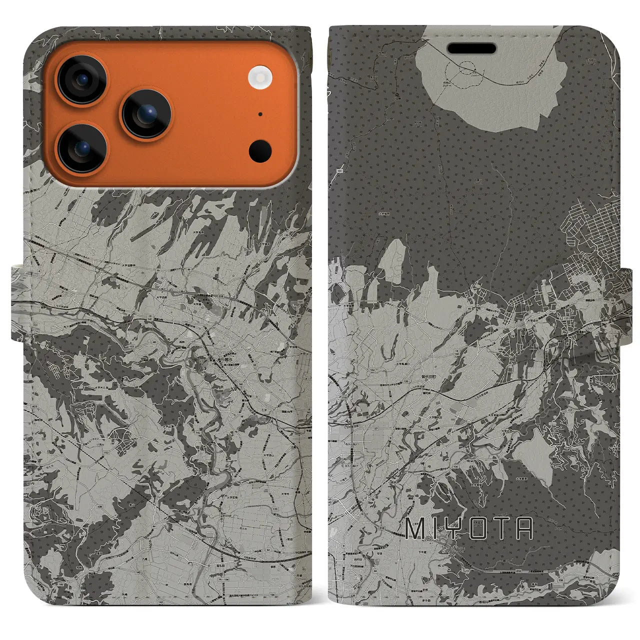 【御代田（長野県）】地図柄iPhoneケース（手帳タイプ）