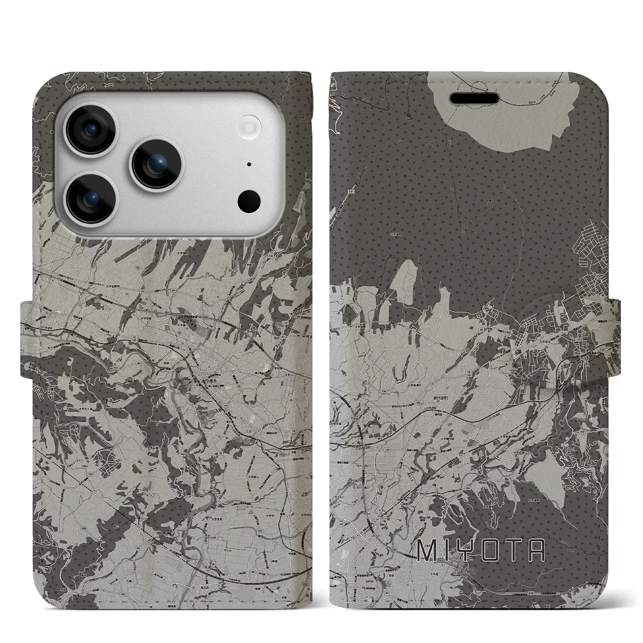 【御代田（長野県）】地図柄iPhoneケース（手帳タイプ）