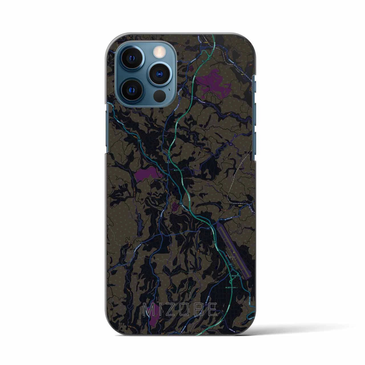 【溝辺（鹿児島県）】地図柄iPhoneケース（バックカバータイプ）