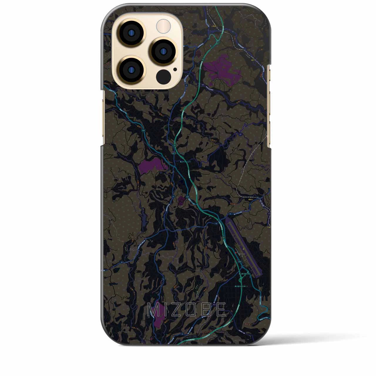 【溝辺（鹿児島県）】地図柄iPhoneケース（バックカバータイプ）