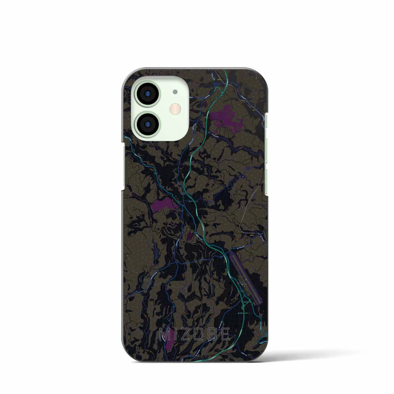 【溝辺（鹿児島県）】地図柄iPhoneケース（バックカバータイプ）