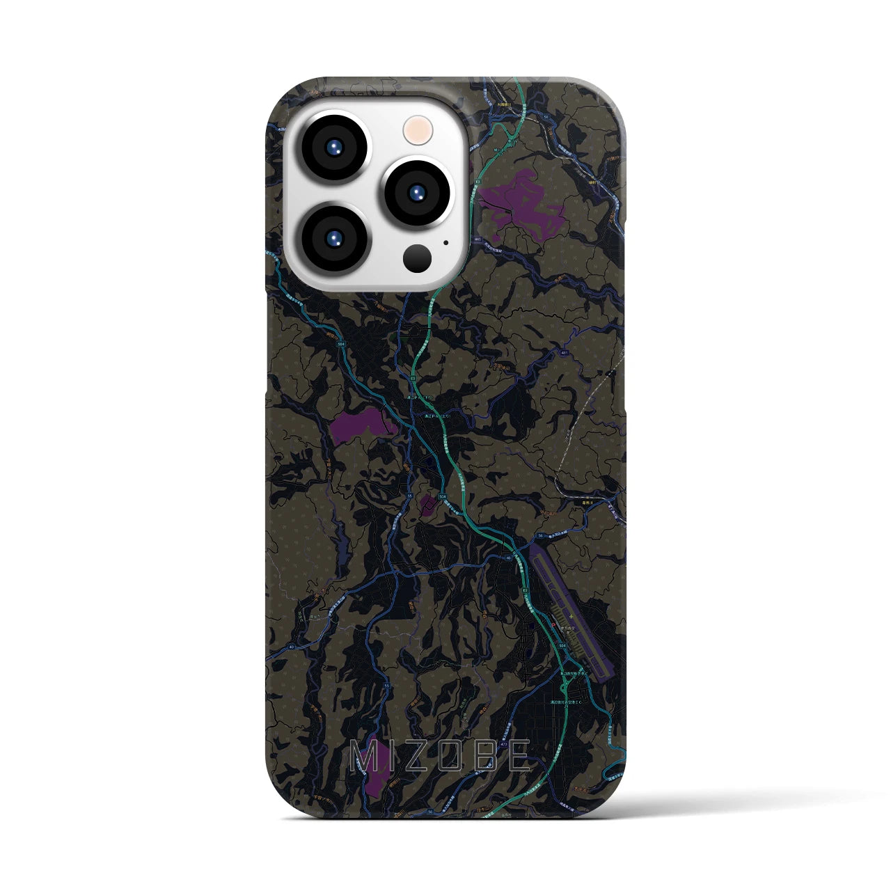 【溝辺（鹿児島県）】地図柄iPhoneケース（バックカバータイプ）