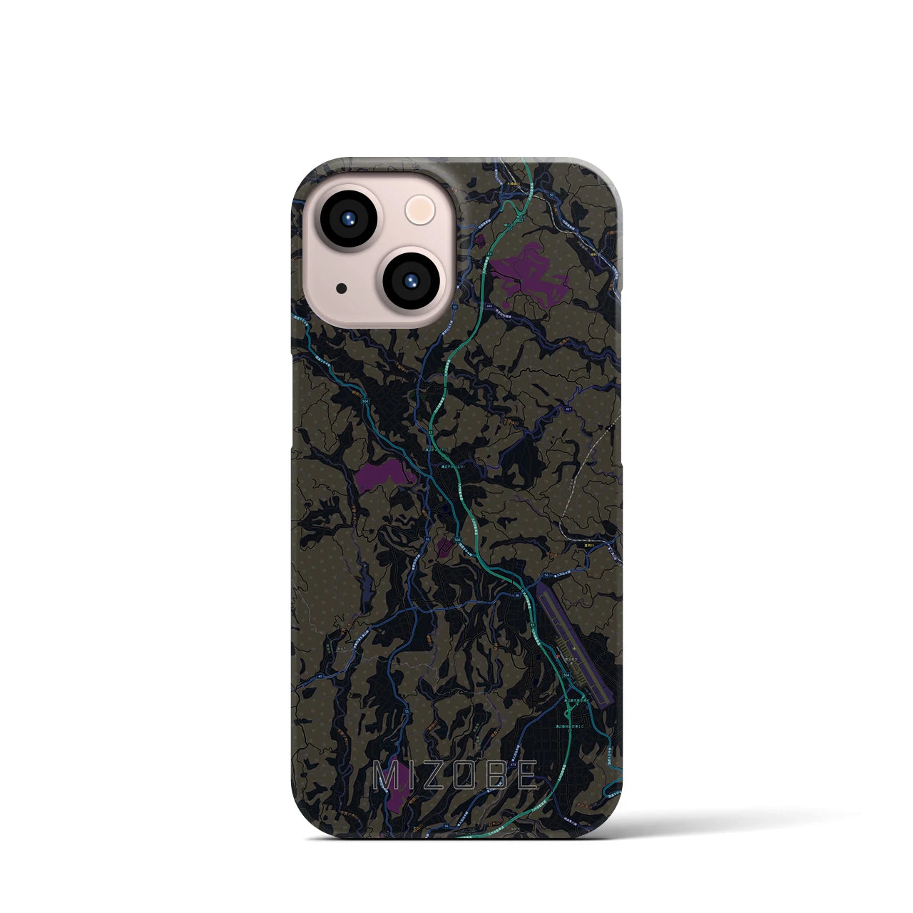 【溝辺（鹿児島県）】地図柄iPhoneケース（バックカバータイプ）