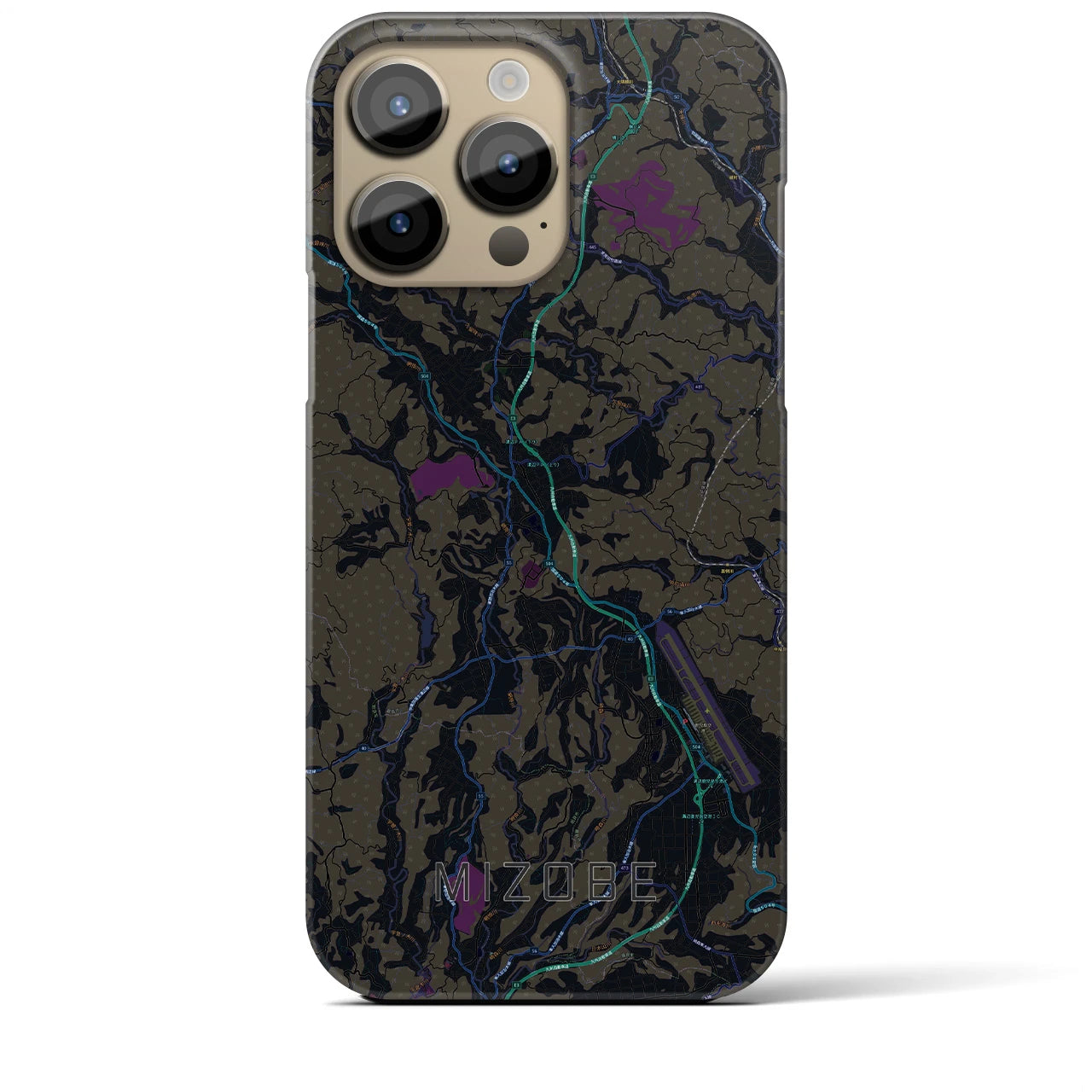 【溝辺（鹿児島県）】地図柄iPhoneケース（バックカバータイプ）