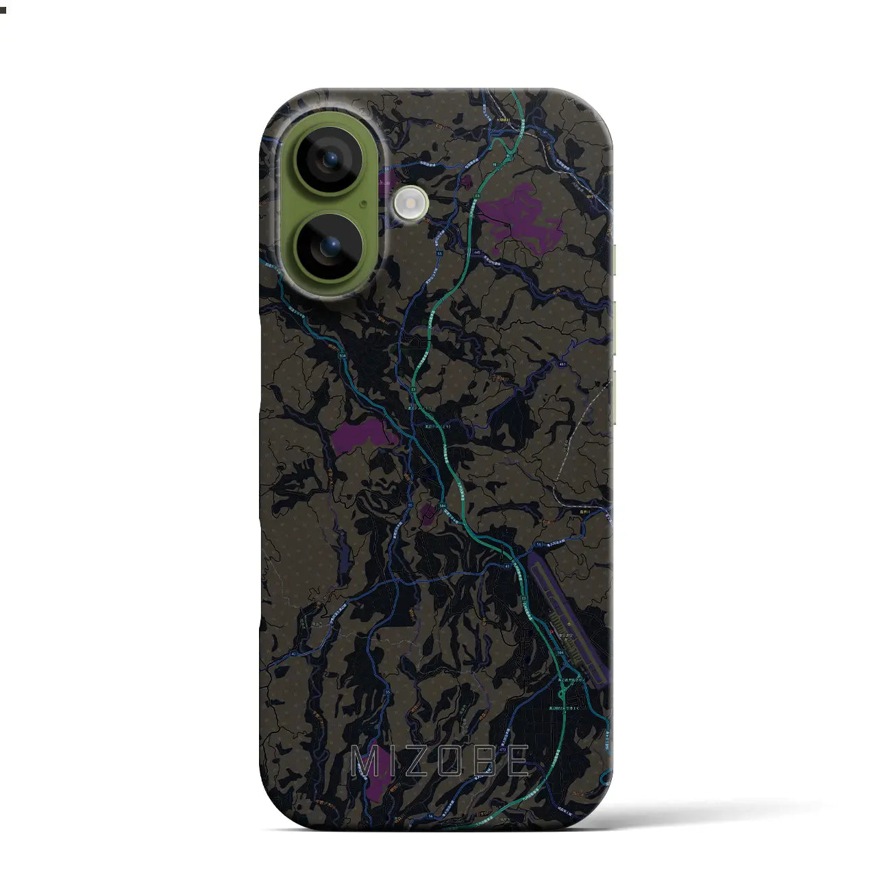 【溝辺（鹿児島県）】地図柄iPhoneケース（バックカバータイプ）