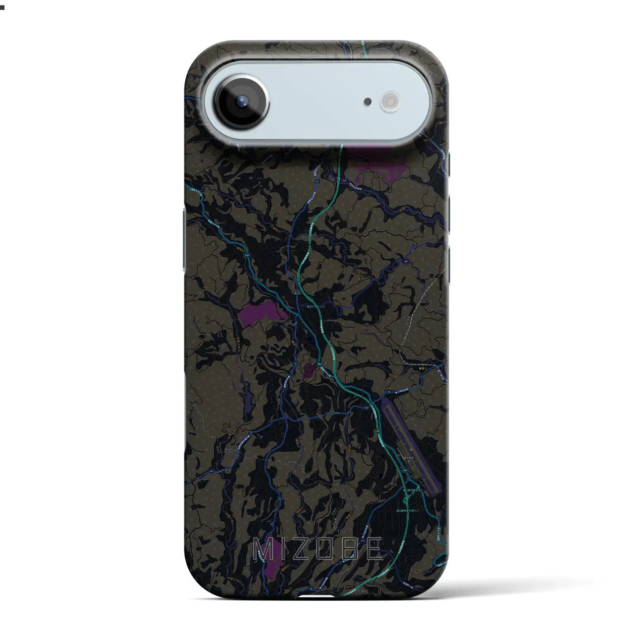 【溝辺（鹿児島県）】地図柄iPhoneケース（バックカバータイプ）