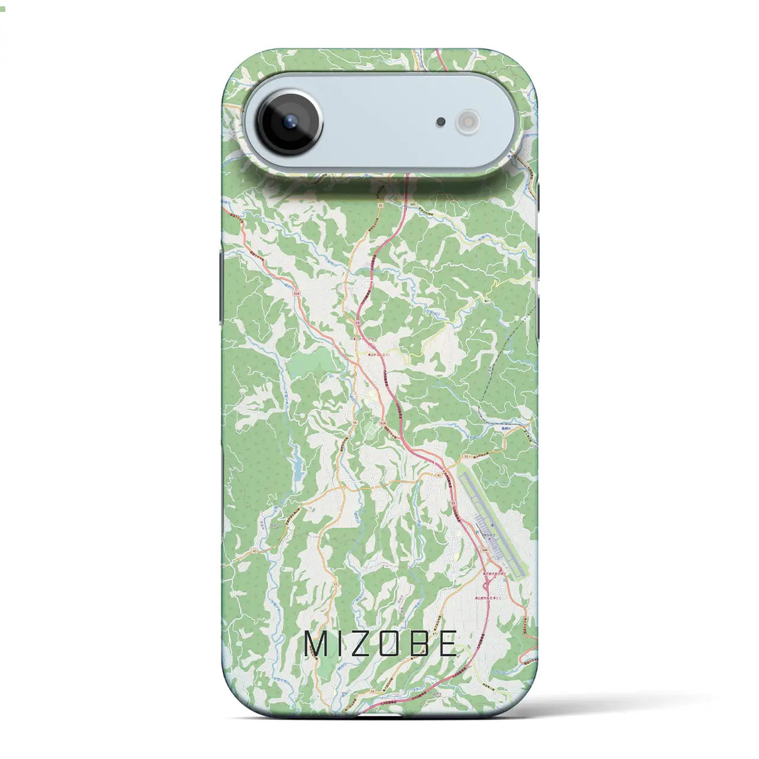 【溝辺(鹿児島県)】地図柄iPhoneケース(バックカバータイプ)ブラック・iPhone 17 Pro Max 用